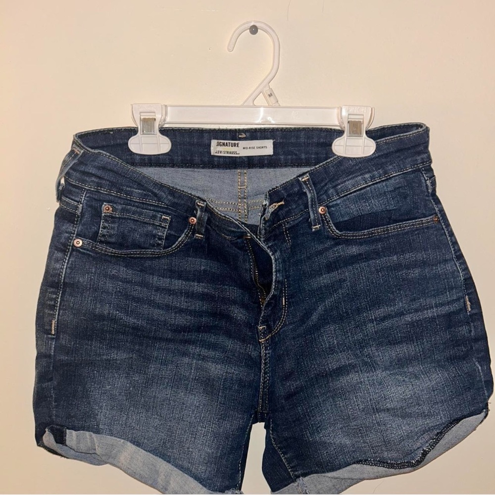 Signature by Levi Strauss Women's Dark Blue Jean Shorts